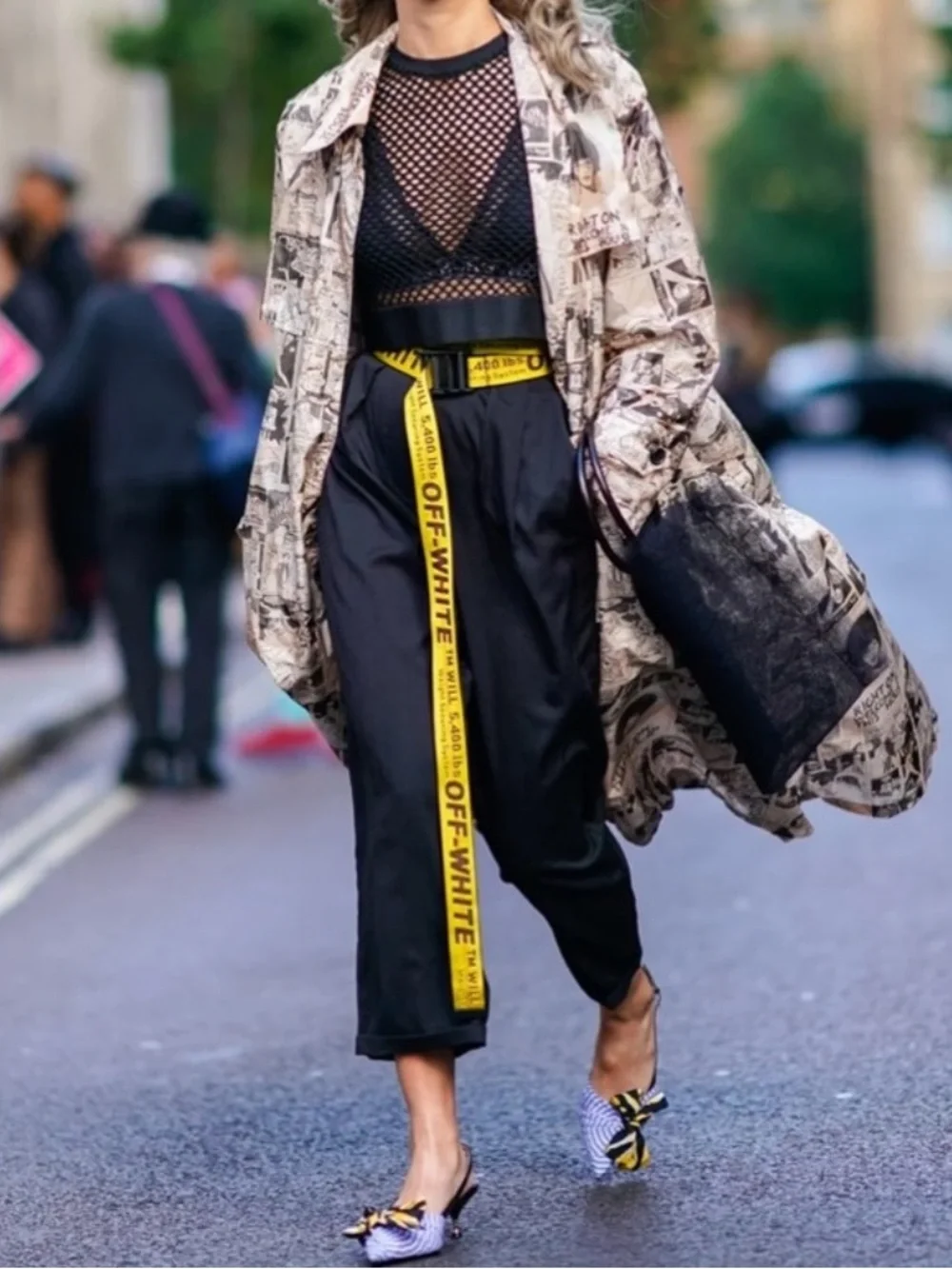 Off-White Yellow Industrial Logo Webbing Belt
